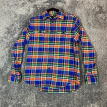 Polo Ralph Lauren Flannel Mens Medium Loud Plaid Colorful Preppy Casual ... - £17.27 GBP