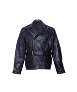 Mens Genuine Leather Jacket Motorcycle Biker Long Leather Jacket / Coat ... - $2,047.46 MXN