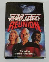 Star Trek TNG Reunion HC Book 1st Print 1991 Michael Jan Friedman Autograph VFN - £13.41 GBP