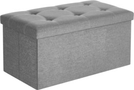 Songmics Ottoman Storage Bench, 21 Gal. Folding Chest With Breathable Li... - £40.60 GBP