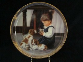 Time For Tea Collector Plate Kevin Daniel Springer Brittainy Spaniel ?? Dog Pup - £23.94 GBP