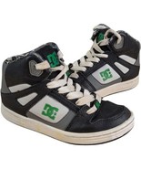 Kids DC Rebound High Top Skate Shoes Size 13 Youth Kinder 1st Grade Gree... - $29.70