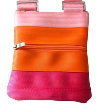 Maggie Bags Seatbelt Crossbody Bag Purse Pink Orange Zippers Colorful Ad... - £39.41 GBP