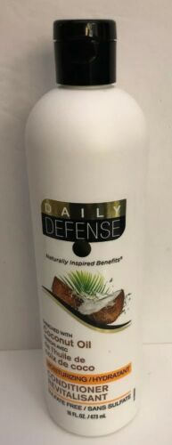 A 16 OZ Bottle Daily Defense Coconut Oil Hair Conditioner Revitalisant-S... - $11.76