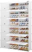Aeitc Portable Shoe Rack, 72 Pair DIY Shoe Storage Shelf Organizer, Plastic Shoe - $101.99