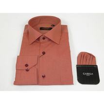 Men's Shirt Hankie CASILA Turkey Cotton Blend Long Sleeves 501770-50 Rust image 5