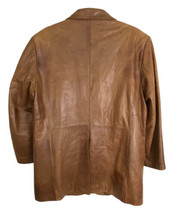 Wilsons Leather Mens Jacket Size 48 Brown Long Sleeve Pocket Lined Korea... - £38.31 GBP