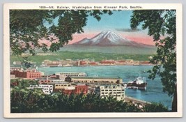 Postcard Mt. Rainier From Kinnear Park Seattle Washington - £2.80 GBP