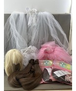 Cosplay Costume Lot Wigs Veils Tutus INH Ponytail Extensions Bridal Dres... - $1,031.91 MXN