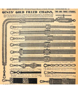 1969 Gents Gold Filled Chains 1901 Repro Advertisement Sears Jewelry DWU16J - $371.27 MXN