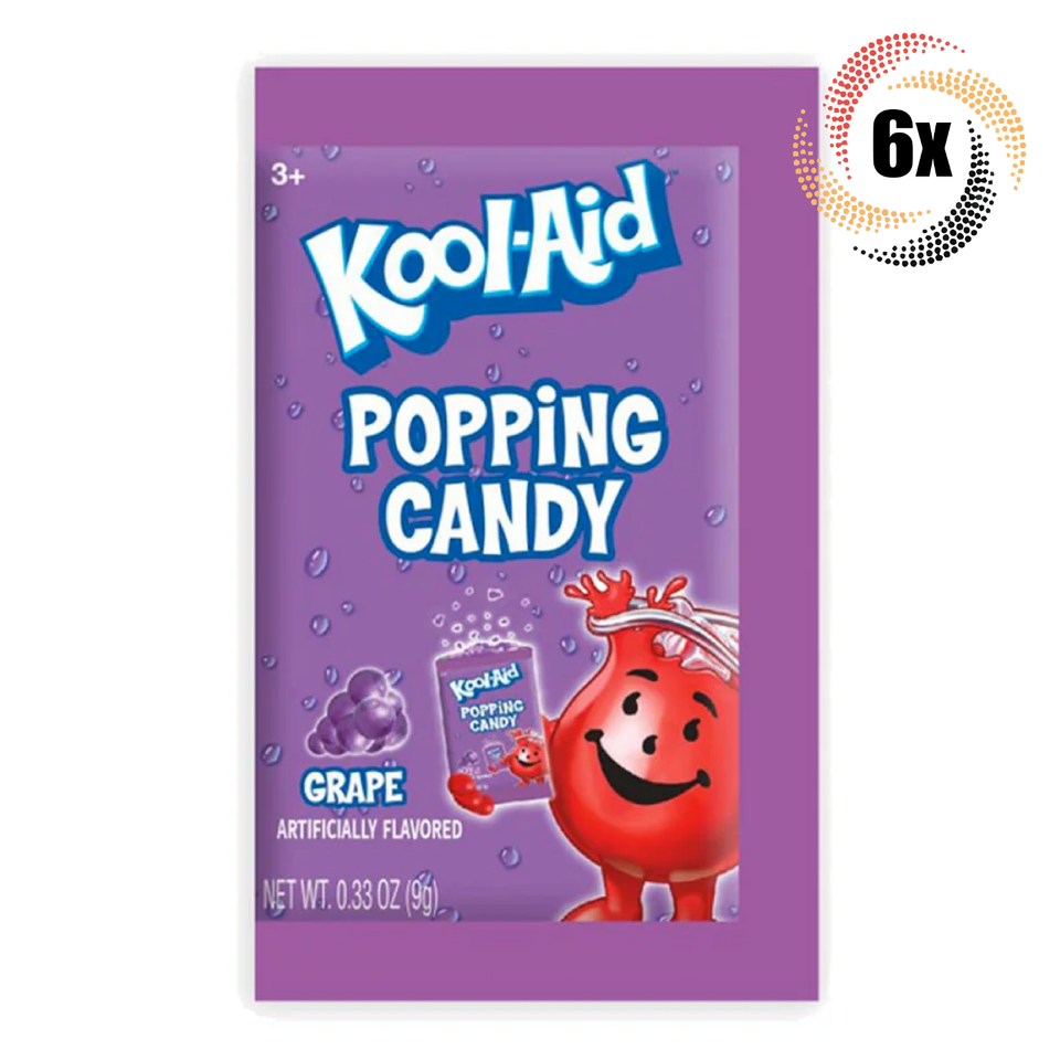 6x Packets Kool-Aid Grape Flavored Popping Candy | .33oz | Fast Free Shipping - $11.20