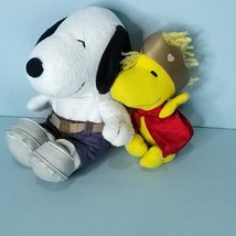 MetLife Peanuts Snoopy Charlie Brown Dog Plush Lot Of 2 King Woodstock  - £18.09 GBP