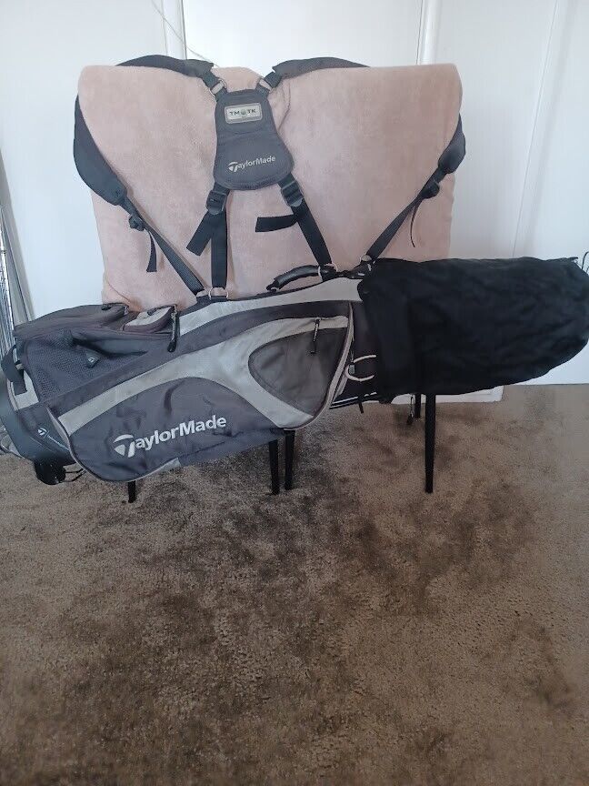 Primary image for TZ GOLF - TaylorMade Black Grey TM TK 6 Way Divider, 7 Pocket Stand Golf Bag