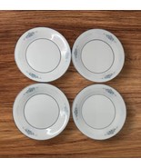 Vintage NORITAKE CHADBOURNE Set of 4 Salad Dessert Plates Blue Floral 8&quot; - $32.66