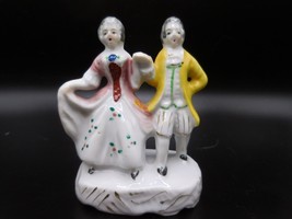 Vintage Occupied Japan  Man Woman Victorian Couple Dancing Figurine 3 1/2&quot; Tall - £6.35 GBP