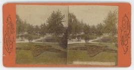 c1900&#39;s Real Photo Hand Tinted Stereoview Perkins Spring Square Baltimore, MD - £14.58 GBP