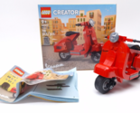 Lego Creator 40517 Red Vespa Moped 100% Complete - $10.82