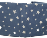 Fabric Linen Tablecloth 70&quot; Round (4-6 people) PATRIOTIC WHITE STARS ON ... - $19.79