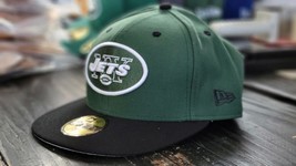 New Era 5950 Authentic NY Jets Brim Fitted Green/Black Baseball Cap Men Size - $35.00