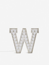 SELETTI HOME By Vegaz Selab Table Lamp Alphabet Letter &#39;W&#39; White Height ... - £245.65 GBP