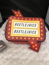 Loungefly Beetlejuice Graveyard Sign Cross Body Bag Red/Multi - $69.99