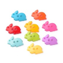 50 Bunny Rabbit Buttons Easter Jewelry Making Sewing Supplies Assorted L... - $6.02