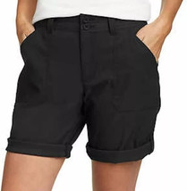 Eddie Bauer Women’s Size 10 Black Rolled Hem UPF 50 Stretch Bermuda Shorts NWT - £8.31 GBP