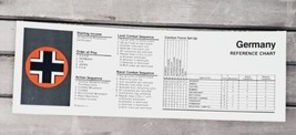 Axis &amp; Allies Spring 1942 - 2nd Ed. VTG Replacement Germany Reference Chart - £6.80 GBP