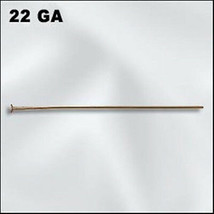 1.5&quot; Gold-Filled 22 gauge (Heavy) Headpins (10) - £2.31 GBP