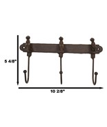 Cast Iron Vintage Rustic Farmhouse Sink Faucets 3 Pegs Triple Wall Hook ... - £15.70 GBP