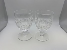 Pair of Waterford Crystal COLLEEN Short Stem Water Goblets Glasses - $94.99
