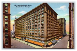 Marshall Field Company Building Chicago Illinois IL Linen Postcard S13 - £3.12 GBP
