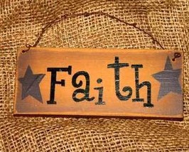 Wooden Faith Sign Country Home Decor - £4.71 GBP