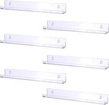 Sooyee 6 Pack 15 Inch Acrylic Invisible Kids Floating Bookshelf For Kids... - $595.17 MXN