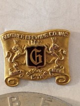 Gunther Brewing Co Inc 15 Year Service Award Gold Metal Lapel Pin - $197.96