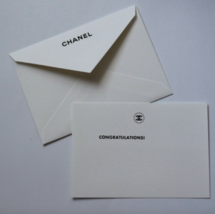 Authentic CHANEL Congratulations! White Card &amp; Envelope Blank Note Gift Set - £6.38 GBP