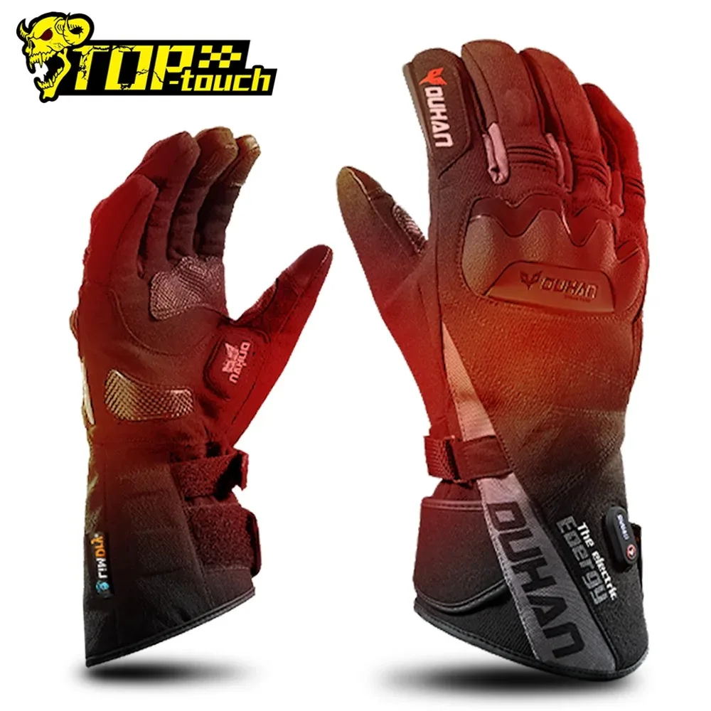 DUHAN Motorcycle Gloves Winter Waterproof Heated Guantes Moto Touch Screen - £35.49 GBP+