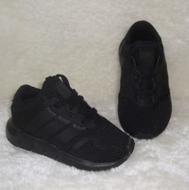 Adidas Swift Run Black Unisex Baby Sneakers Lace Up Shoes TODDLER Size US 6 K - £19.60 GBP