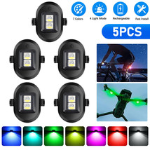 5Pcs Rechargeable Bicycle Headlight Bike Tail Lamp Cycling Warning Light... - $19.99