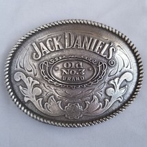 Vintage Belt Buckle Jack Daniels Old No. 7 Brand Filigree Rope Edge Western - £34.07 GBP