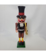 Vintage Wooden Nutcracker Christmas Decoration 13&quot; Taiwan Soldier Workin... - $25.71 CAD