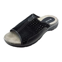 Naturalizer Size 6 M Black Slides Leather Women Sandal Shoes - £15.88 GBP