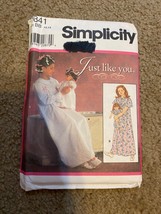 vtg sewing pattern simplicity  girls 12 14 nightgown 18&quot; doll uncut 7841  - £6.02 GBP