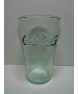 Coca-Cola 4&quot; Glass pebbled green clear vintage - £4.54 GBP