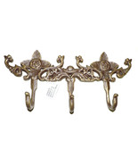 Cast Iron Antique Look Metal Wall Mounting Coat Hanger Hats Towels Bronz... - $14.84