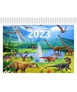 NEW WALL CALENDAR 2023 gift for boys with unique live pictures dinosaurs - £26.73 GBP