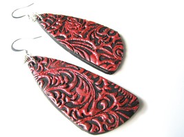 Raised Pattern Swirls Polymer Clay Earrings casual Fashion Jewelry For women - £16.02 GBP