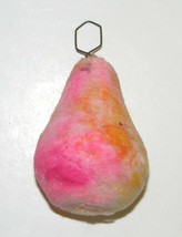 Vintage PEAR - Large Spun Cotton Ornament 2¼&quot; Tall - £19.98 GBP