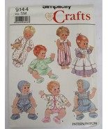 Simplicity Crafts 9144 Doll Clothes for 13-14&quot; Dolls Sewing Pattern NEW - $17.64 CAD