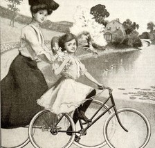 1904 Pope Manufacturing Bicycle Victorian Family Advertisement 6.25 x 4.75&quot; - €25,92 EUR
